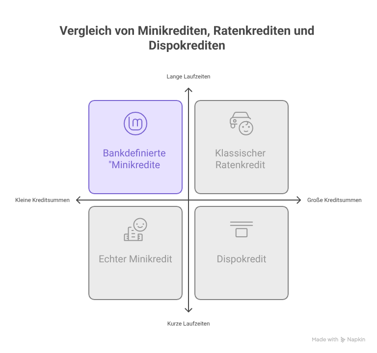 Was genau ist ein Minikredit_ Definition und Abgrenzung zu Ratenkredit & Dispokredit - visual selection